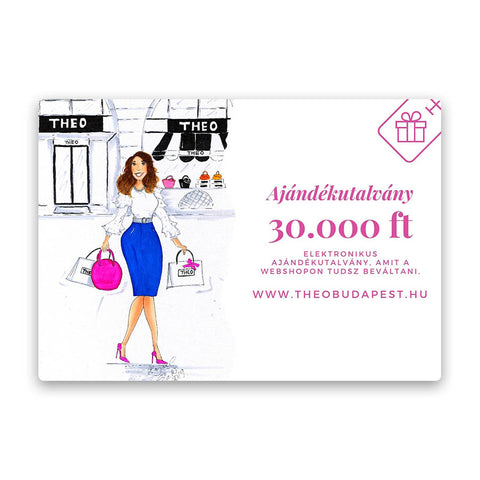 30.000 Ft értékű THEO ajándékutalvány - THEO Budapest Webshop -  Prémium minőségű, egyedi tervezésű bőrtáskák és kiegészítők