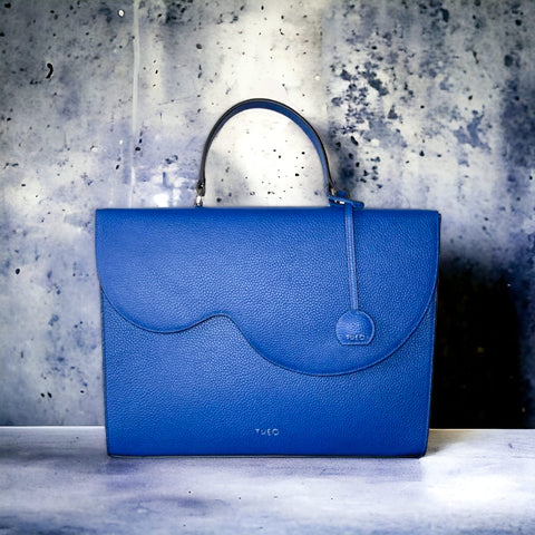 Camila Royal Blue laptop táska (limitált), kék - THEO Budapest Webshop -  Prémium minőségű, egyedi tervezésű bőrtáskák és kiegészítők
