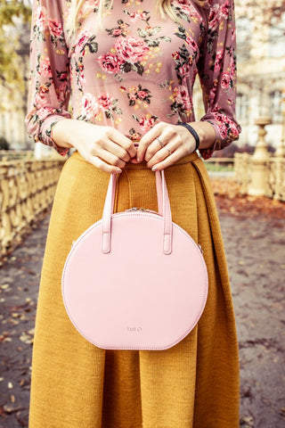 GIULIA Powder Kiss táska, pasztell rózsaszín - THEO Budapest Webshop -  Prémium minőségű, egyedi tervezésű bőrtáskák és kiegészítők