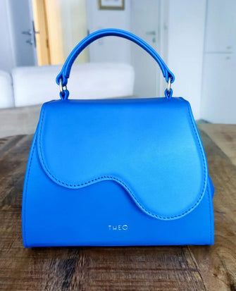 CHARLIZE Mini Sea Blue táska, kék - THEO Budapest Webshop -  Prémium minőségű, egyedi tervezésű bőrtáskák és kiegészítők
