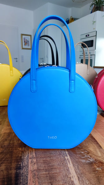 GIULIA Sea Blue táska, kék - THEO Budapest Webshop -  Prémium minőségű, egyedi tervezésű bőrtáskák és kiegészítők