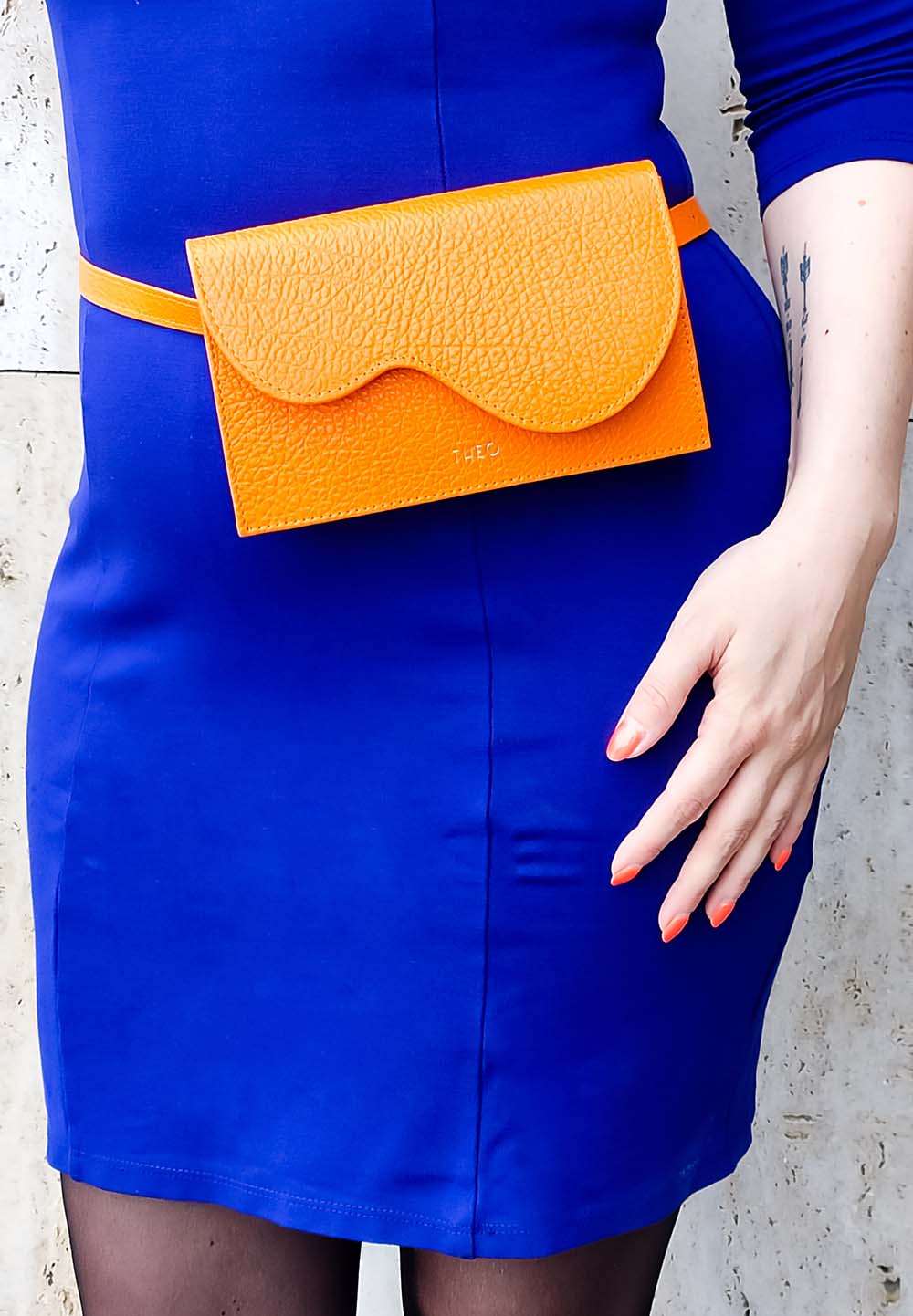 SOPHIA Belt Bag Mandarin övtáska, narancssárga - THEO Budapest Webshop -  Prémium minőségű, egyedi tervezésű bőrtáskák és kiegészítők