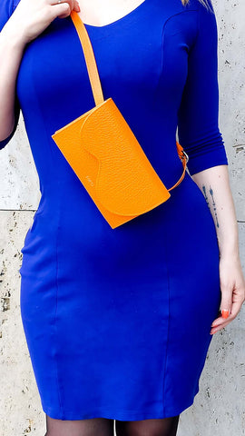SOPHIA Belt Bag Mandarin övtáska, narancssárga - THEO Budapest Webshop -  Prémium minőségű, egyedi tervezésű bőrtáskák és kiegészítők