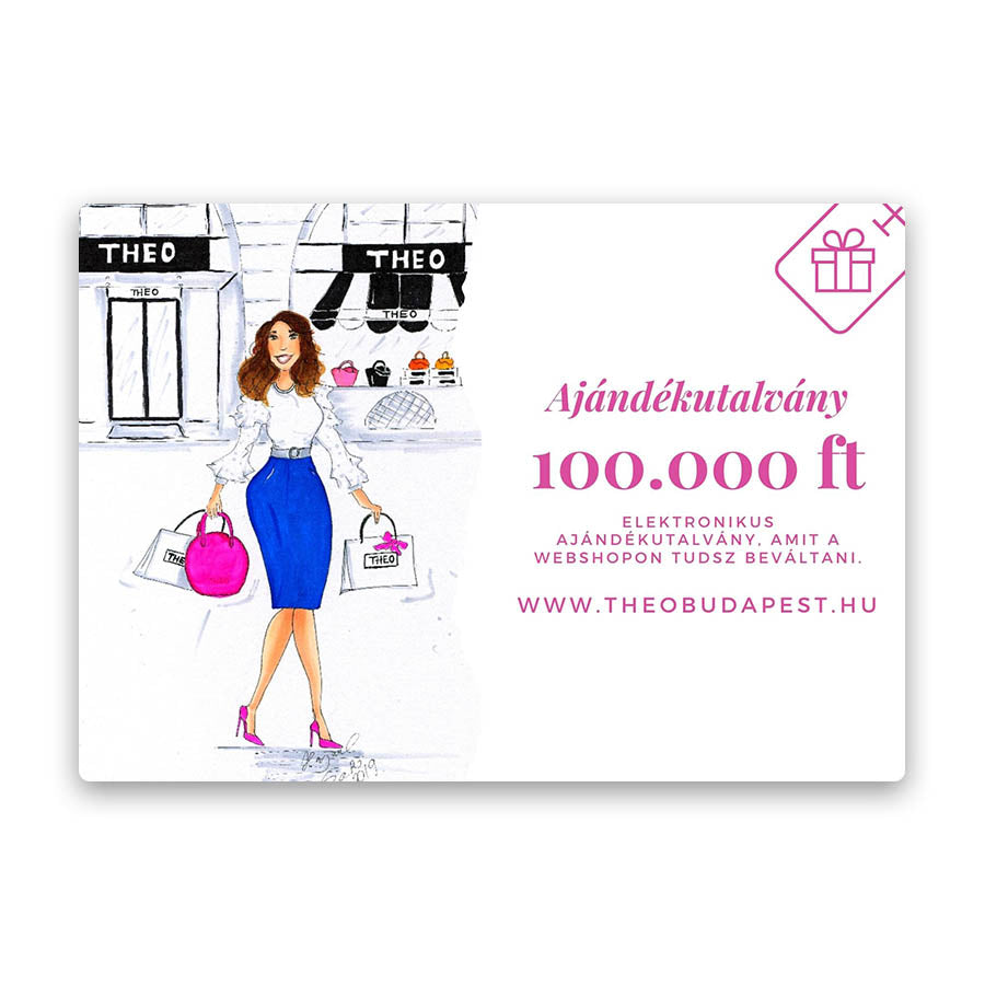 100.000 Ft értékű THEO ajándékutalvány - THEO Budapest Webshop -  Prémium minőségű, egyedi tervezésű bőrtáskák és kiegészítők